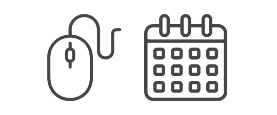 Shopping cart and calendar icon